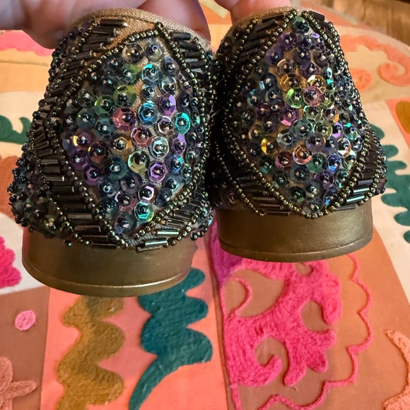 VINTAGE Caparros Multicolor Embellished Flats 7.5 / small 8 - Picture 4 of 10